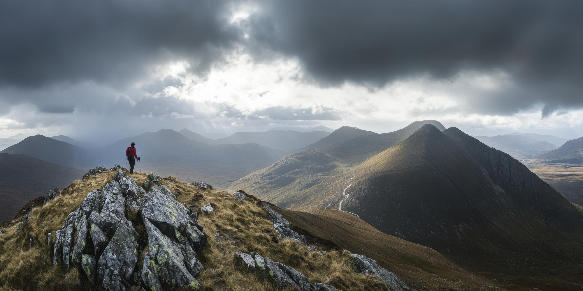 mentor members standing ontop a mountain